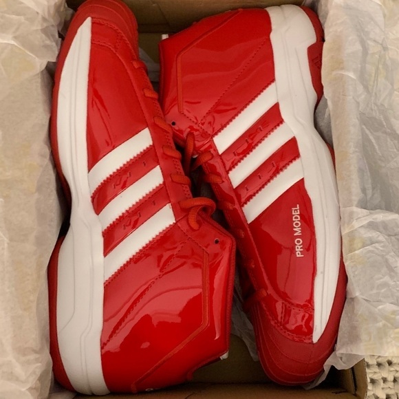 BRAND NEW NEVER WORN Adidas Pro Model 2G Red Patent Leather Shoe 11.5 US main image 12